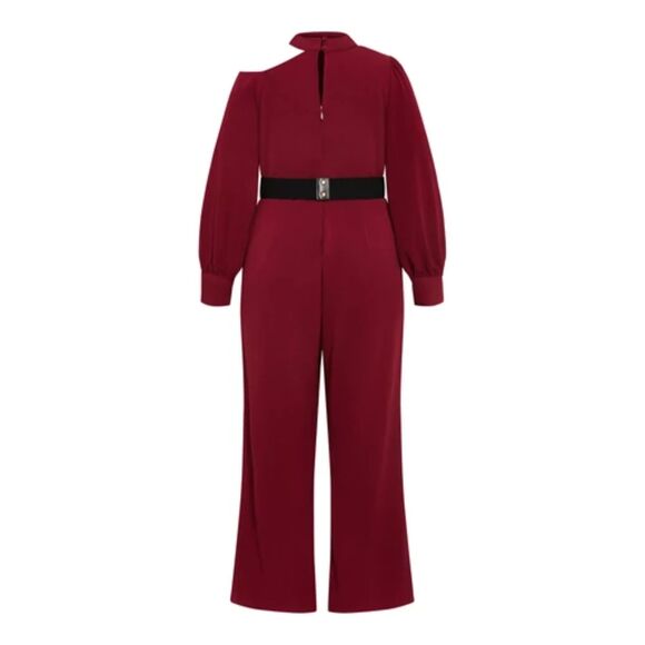 City Chic Jumpsuit Charlie Ruby Size 22 NWT - Picture 5 of 5